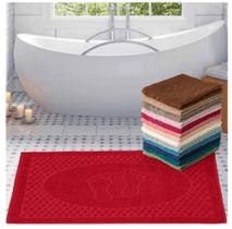 Toalha De Piso Para Banheiro Atoalhado Grosso 45x70 Kit C/ 3