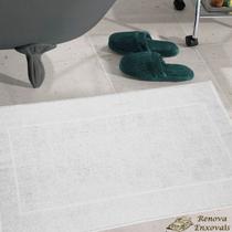 Toalha de Piso Tapete para Banheiro de Chão Felpudo Atoalhado de Pé p/ Saída de Box - 44 x 65 cm - 100% Algodão - Margex