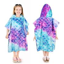 Toalha de poncho com capuz Catalonia Kids Mermaid 100% algodão