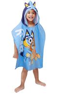 Toalha de poncho com capuz Jay Franco Bluey Piggyback Cotton