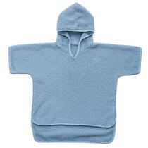 Toalha de poncho com capuz Odaaa 2-3T 100% algodão orgânico azul escuro