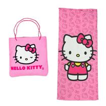 Toalha de Praia 2 em 1 Bolsa Hello Kitty Com Estampa Disney