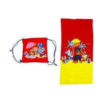 Toalha de Praia 2 em 1 Patrulha Canina Chase Rubble Everest Mochila Sacola Piscina Natação Zona Criativa Toalha de Praia 2 em 1 Patrulha Canina Chase Rubble Everest Mochila Sacola Piscina Natação Zona Criativa
