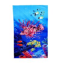 Toalha de Praia Algodão Estampa Peixe Leão