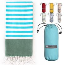 Toalha de praia BAY LAUREL Turkish com bolsa de viagem 100x180cm sem areia Toalha de praia BAY LAUREL Turkish com bolsa de viagem 100x180cm sem areia