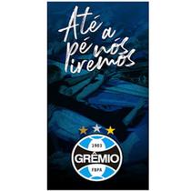 Toalha de Praia Bene Casa Microfibra 100% Poliéster Estampada Grêmio Ate A pé Nos Iremos 70cmx140m Azul