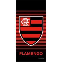 Toalha de Praia Buettner Flamengo Aveludada 100% Algodão 290g/m2 - Vermelho - 70x140cm