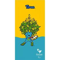 Toalha De Praia Buettner Veludo Estampada Mascote Olimpíada 2016 Tom 70cmx140m Amarelo