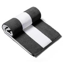 Toalha de praia CLOWOOD Plush Oversize 100% algodão 100x180cm preta