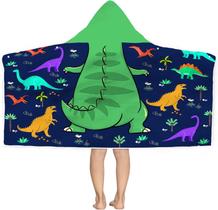 Toalha de praia com capuz Bonsai Tree Dinosaur T-Rex para crianças