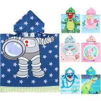 Toalha de praia com capuz NovForth Kids Astronaut para meninos e meninas