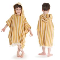 Toalha de praia com capuz ZICOTO para crianças de 3 a 6 anos de algodão premium