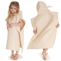 Toalha de praia com capuz ZICOTO Soft Waffle Cotton para crianças