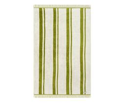 Toalha de Praia com Franja Amalfi Verde e Off-White Toalha de Praia com Franja Amalfi Verde e Off-White