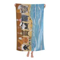 Toalha de praia COMFAR Cat Microfiber para mulheres 75 x 150 cm Toalha de praia COMFAR Cat Microfiber para mulheres 75 x 150 cm