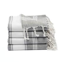 Toalha de praia de 9 fios, algodão turco, 100% 90x180cm, cinza, pacote com 4 Toalha de praia de 9 fios, algodão turco, 100% 90x180cm, cinza, pacote com 4