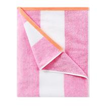 Toalha de praia de algodão HENBAY de tamanho grande 90x180cm rosa vermelha listrada Toalha de praia de algodão HENBAY de tamanho grande 90x180cm rosa vermelha listrada