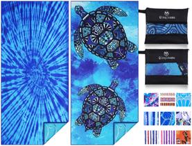 Toalha de praia de microfibra Qinqinamu, pacote com 2 unidades, 180x80cm, sem areia Toalha de praia de microfibra Qinqinamu, pacote com 2 unidades, 180x80cm, sem areia