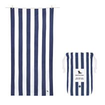 Toalha de praia Dock & Bay Cabana Navy Large 160x90cm 100% reciclada