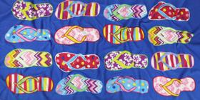 Toalha de Praia Estampada Aveludada 70X140cm Poliéster 08