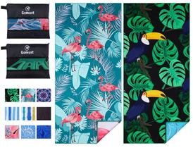 Toalha de praia Gomust Lightweight Thin Oversize 180x80cm, pacote com 2 Toalha de praia Gomust Lightweight Thin Oversize 180x80cm, pacote com 2