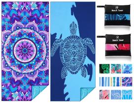 Toalha de praia Gomust Lightweight Thin Oversize 180x80cm, pacote com 2