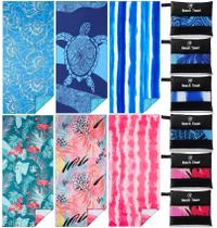 Toalha de praia Gomust Lightweight Thin Oversize 180x80cm, pacote com 6