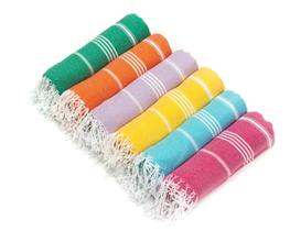 Toalha de praia HAVLULAND, pacote de 6 algodão turco 180 x 100cm