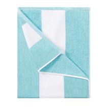Toalha de praia HENBAY, algodão, tamanho grande, 90x180cm, turquesa, listrada Toalha de praia HENBAY, algodão, tamanho grande, 90x180cm, turquesa, listrada