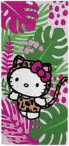Toalha de praia Jay Franco Hello Kitty Tropical 100% algodão Toalha de praia Jay Franco Hello Kitty Tropical 100% algodão