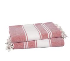 Toalha de praia LANE LINEN, pacote com 2, tamanho grande, 100% linho, 39x71cm