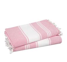 Toalha de praia LANE LINEN Turkish Candy Pink 100x180cm, pacote com 2