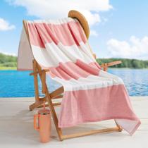 Toalha de praia Loon & Lake Luxury Block Stripe 100% algodão Toalha de praia Loon & Lake Luxury Block Stripe 100% algodão