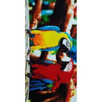 Toalha De Praia Margex Microfibra Araras 73cmx145m Amarela