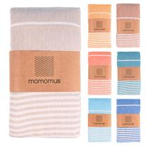 Toalha de praia MOMOMUS Extra Large 100% algodão à prova de areia bege Toalha de praia MOMOMUS Extra Large 100% algodão à prova de areia bege