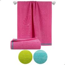 Toalha De Praia Piscina Felpuda 100% Algodão Seca Rápido