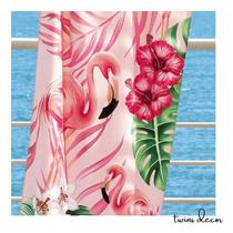 Toalha De Praia Piscina Gigante Estampada 76x152 cm Flamingo Rosa Dohler
