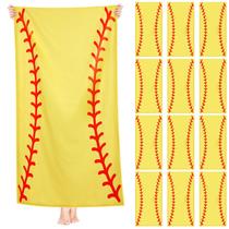 Toalha de praia Tiangrid Softball 12 peças 89x178cm amarelo/vermelha