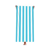 Toalha De Praia Ultra-Fina De Fibra De Secagem Rápida E Absorvente Com Listras Minimalistas Para