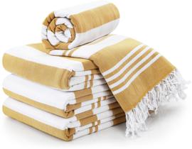 Toalha de praia Utopia Toalhas turcas 100% algodão 40x180cm, pacote com 4