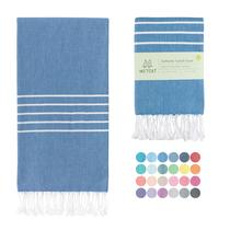 Toalha de praia WETCAT Turkish Oversize 100% algodão azul royal