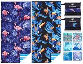 Toalha de praia Widdonen Microfiber Sand Free Quick Dry, pacote com 2