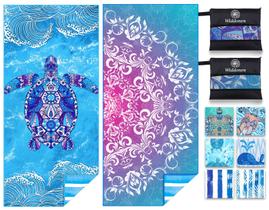 Toalha de praia Widdonen Microfiber Sand Free Quick Dry, pacote com 2 Toalha de praia Widdonen Microfiber Sand Free Quick Dry, pacote com 2