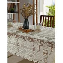 Toalha De Renda Mesa Retangular 1,30mx1,80m 6 Lugares Gardênia