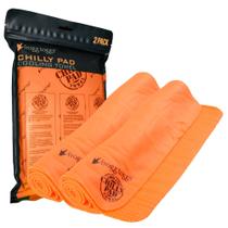 Toalha de resfriamento FROGG TOGGS Chilly Pad Orange, pacote com 2 unidades, 84x33 cm Toalha de resfriamento FROGG TOGGS Chilly Pad Orange, pacote com 2 unidades, 84x33 cm