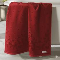 Toalha de Rosto 100% Algodão Döhler Romance Aveludada Vermelha Toalha de Rosto 100% Algodão Döhler Romance Aveludada Vermelha