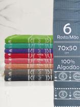 Toalha De Rosto Bordado em Fé Amor Paz 6 Unidades Várias Cores Sortidas Toalha De Rosto Bordado em Fé Amor Paz 6 Unidades Várias Cores Sortidas