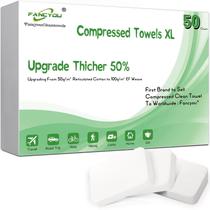 Toalha de rosto comprimida FANCYOU 30x23cm, embalagem a granel de 50 unidades