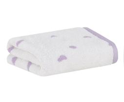 Toalha de Rosto Dots Lilás e OffWhite Toalha de Rosto Dots Lilás e OffWhite