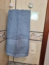 Toalha de rosto felpudo 100% algodão 045 x 080 cm Duomo cor azul Toalha de rosto felpudo 100% algodão 045 x 080 cm Duomo cor azul